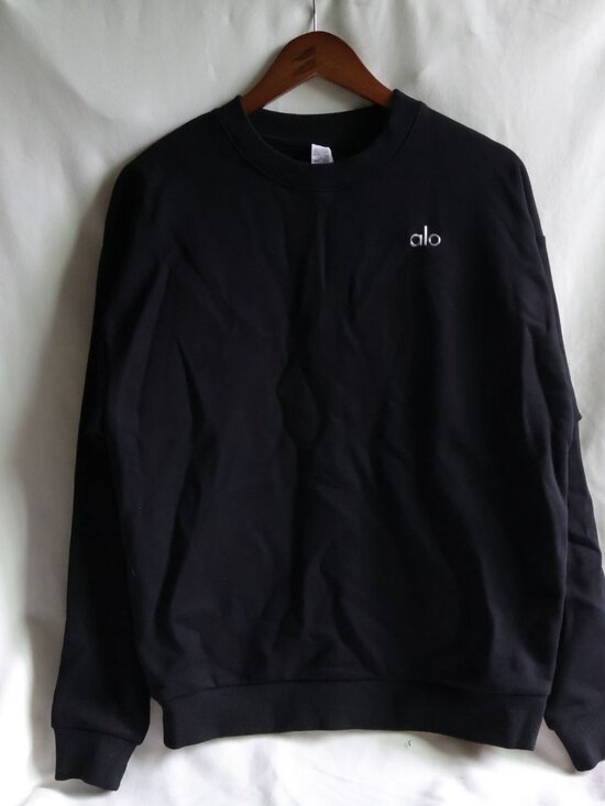 Alo Yoga Tops - Alo Yoga Accolade Crew Neck Pullover Black XS